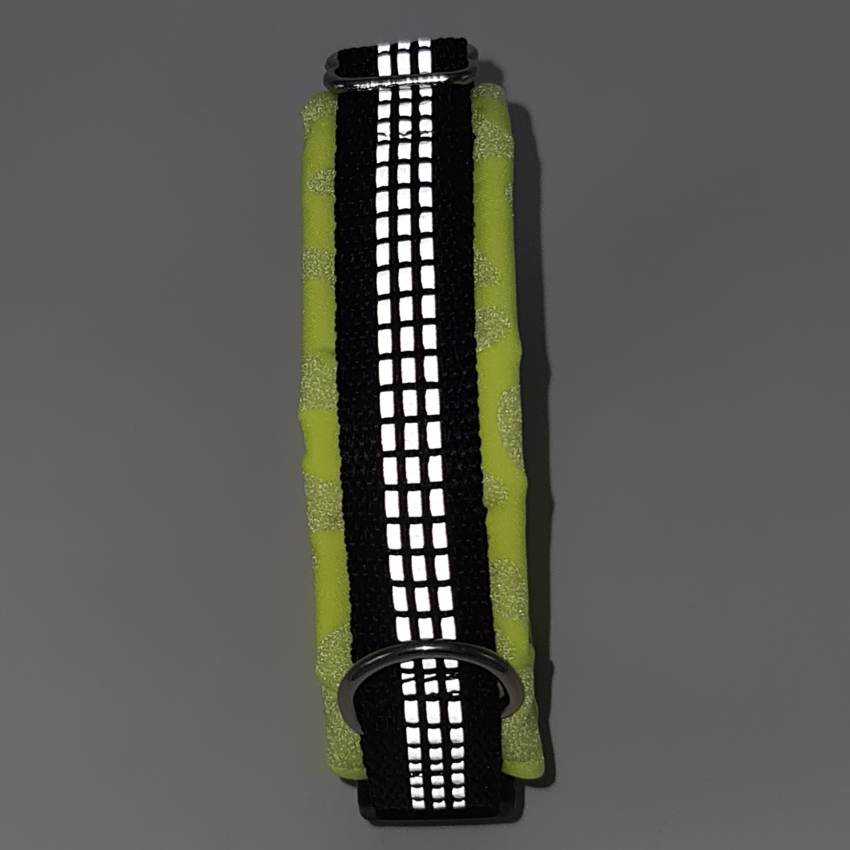 Halsband Safety - schwarz, Neongelb, reflektierend und fluoreszierend!
